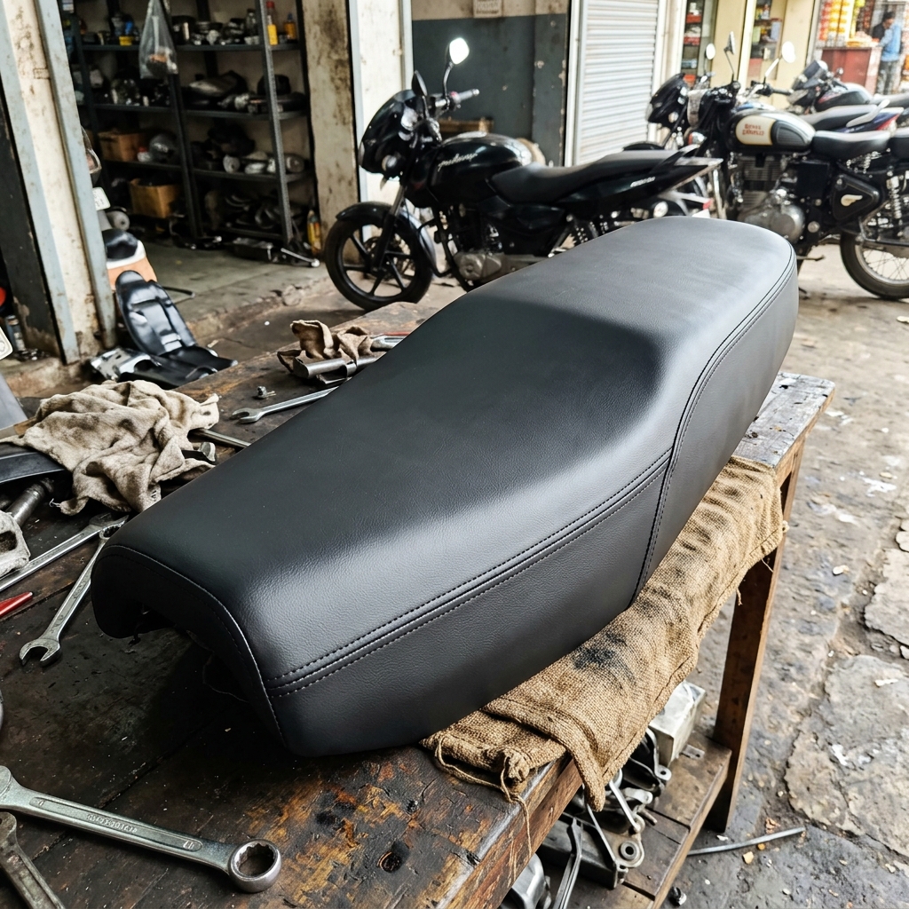 Royal Enfield Bullet — Simple Black Leatherette after