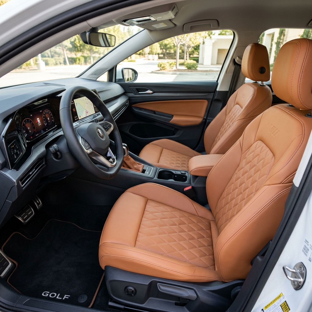 Tan leather interior